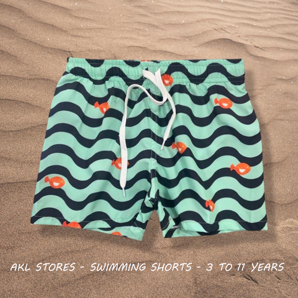 Swimming Shorts - Wavy Green