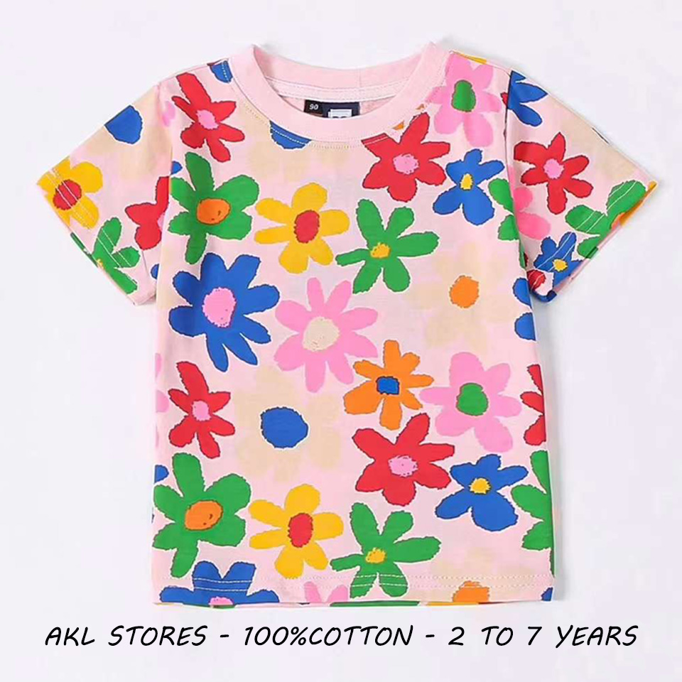 Girl's T-shirt Flowers