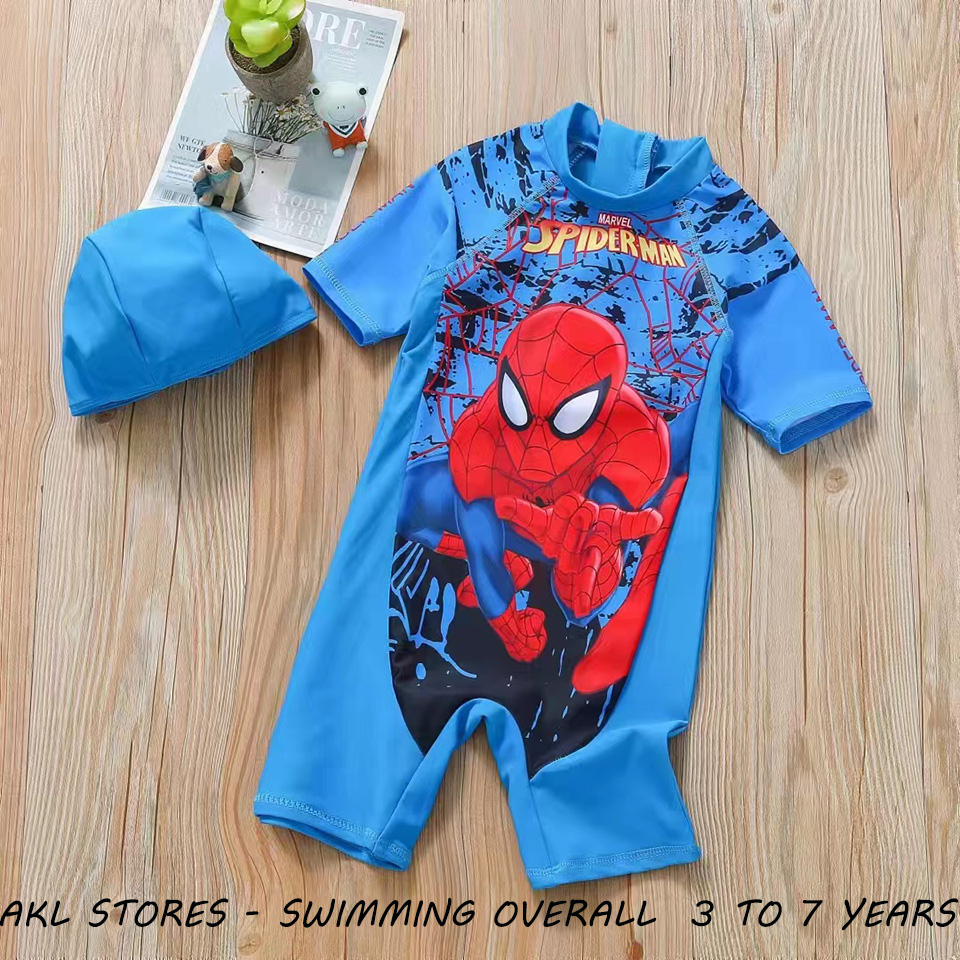 Swimming Overall- Spiderman
