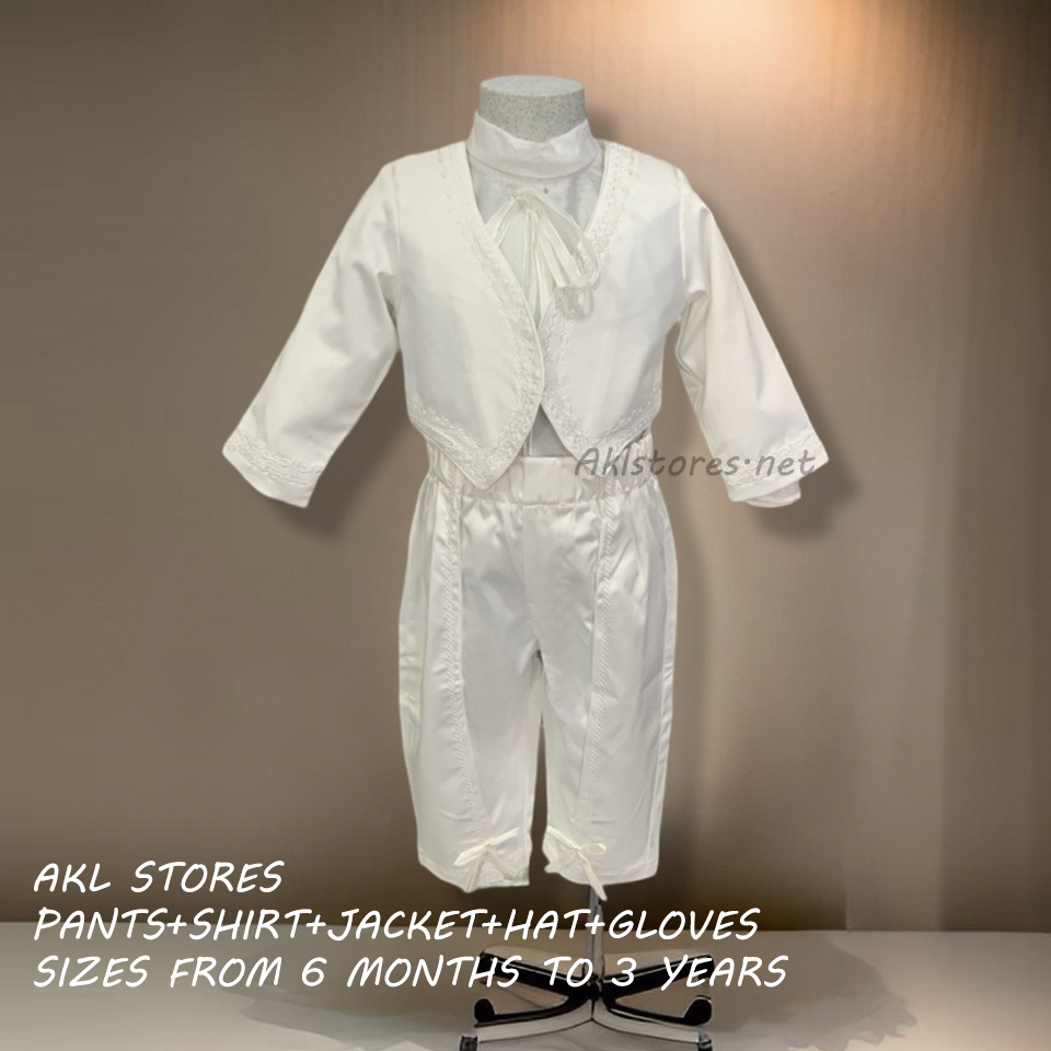 White Baptism Suit - Jacket