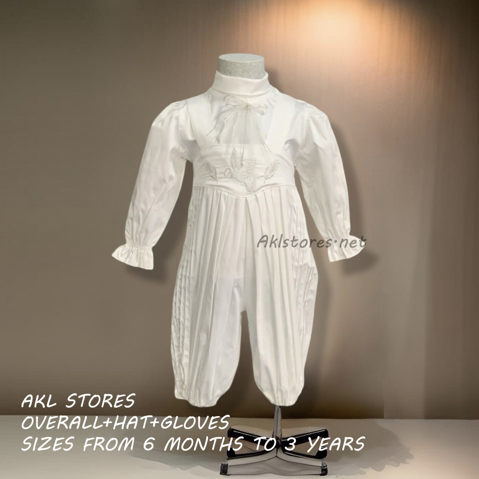 White Baptism Suit - Overall