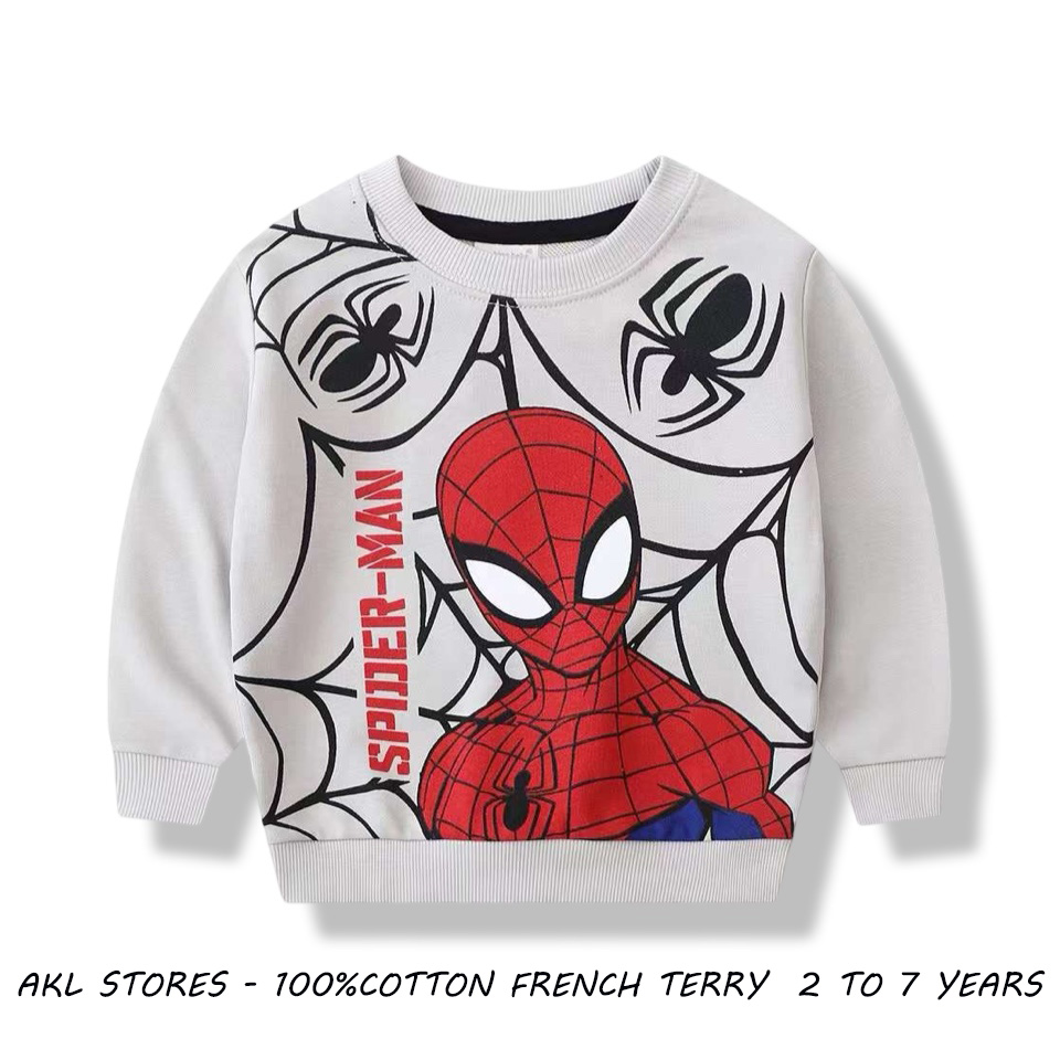 Cotton T-shirt Spiderman - Gray