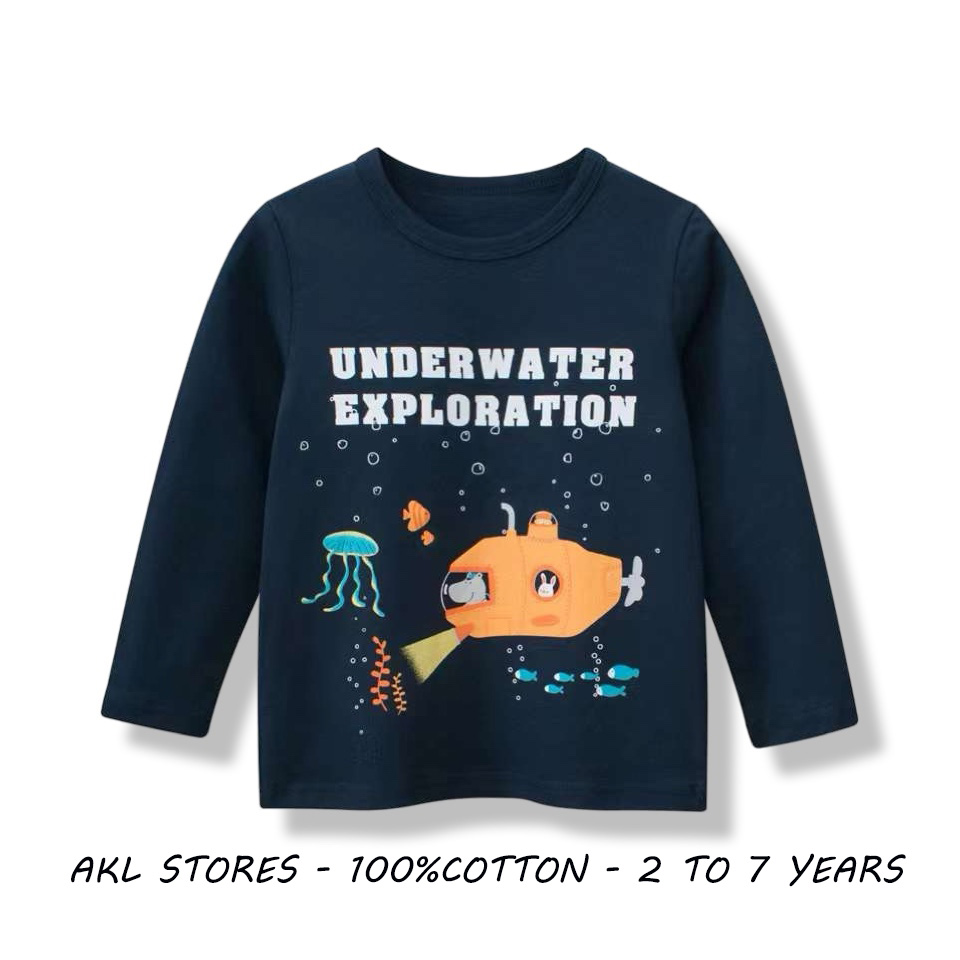 Cotton T-shirt Underwater Exploration