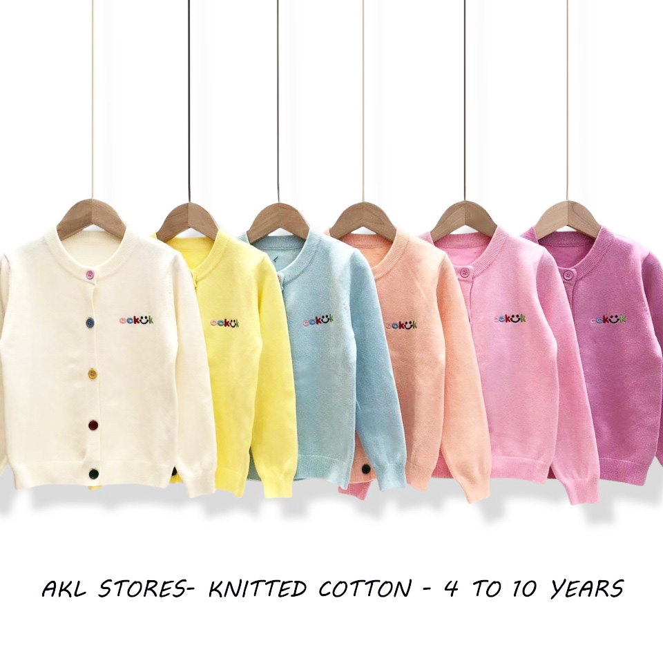 Knitted Cotton Girl's Sweater