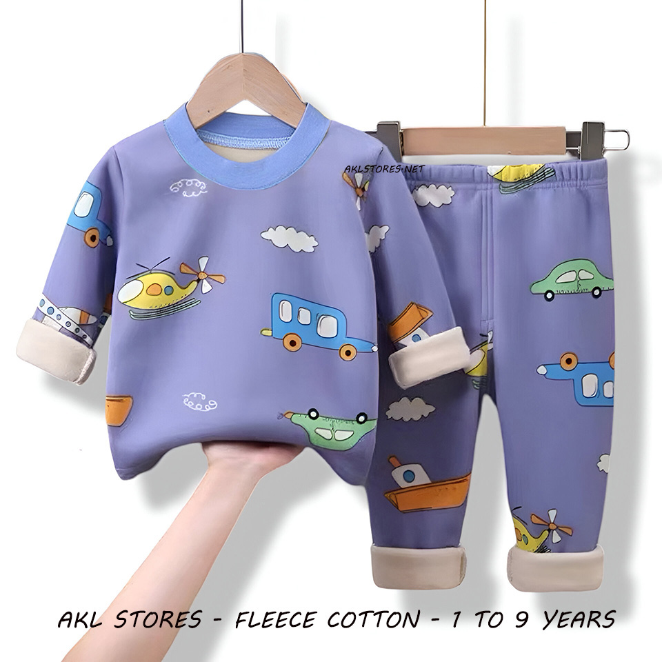 Fleece Cotton Pjs Plane