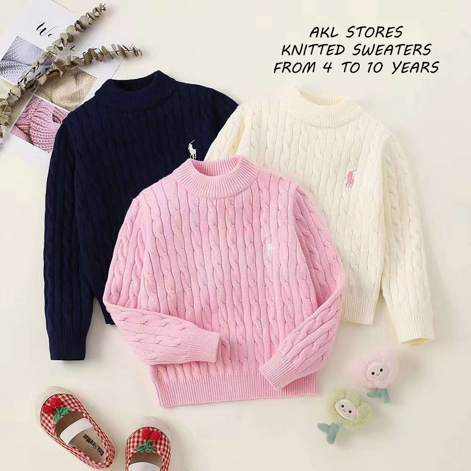 Knitted Cotton Girl's Sweater