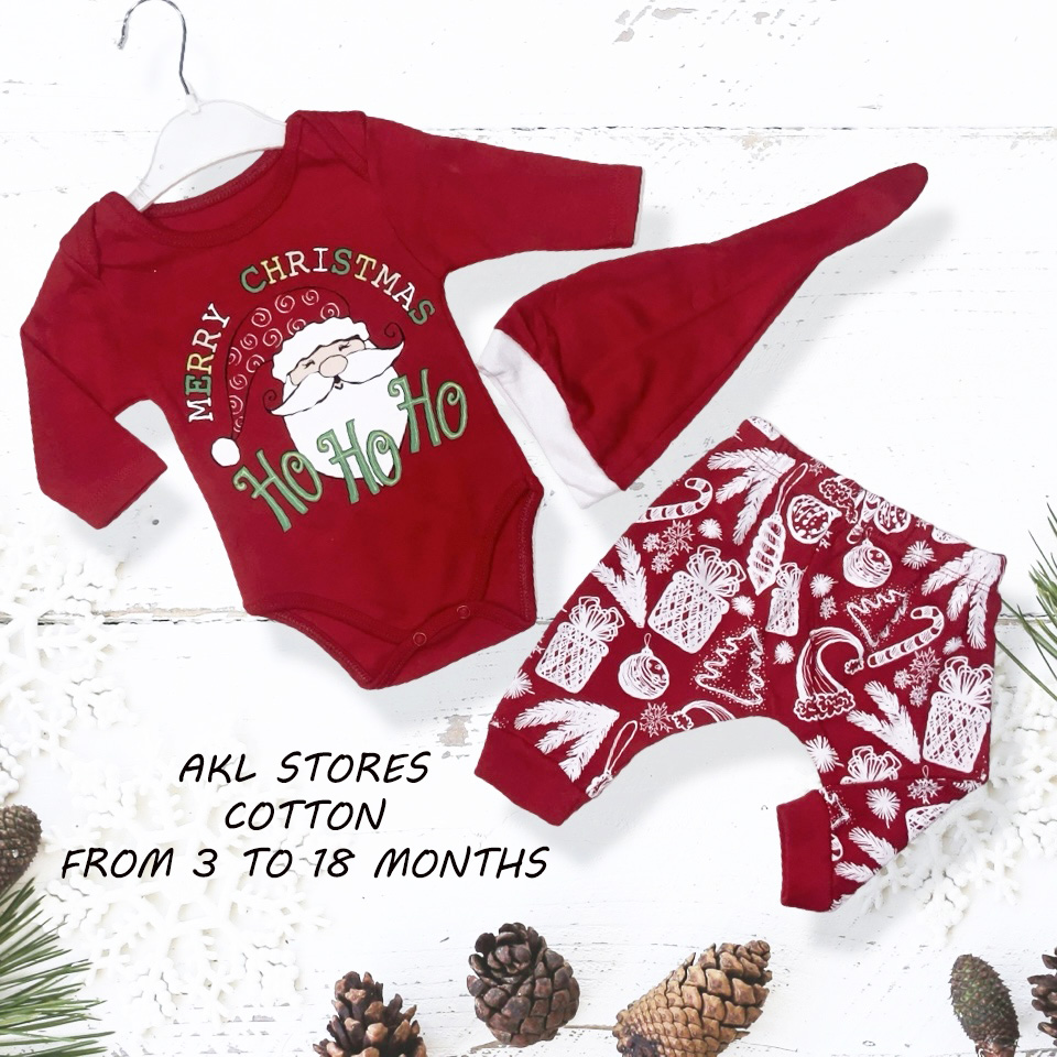 Christmas Bodysuit + Pant + Hat