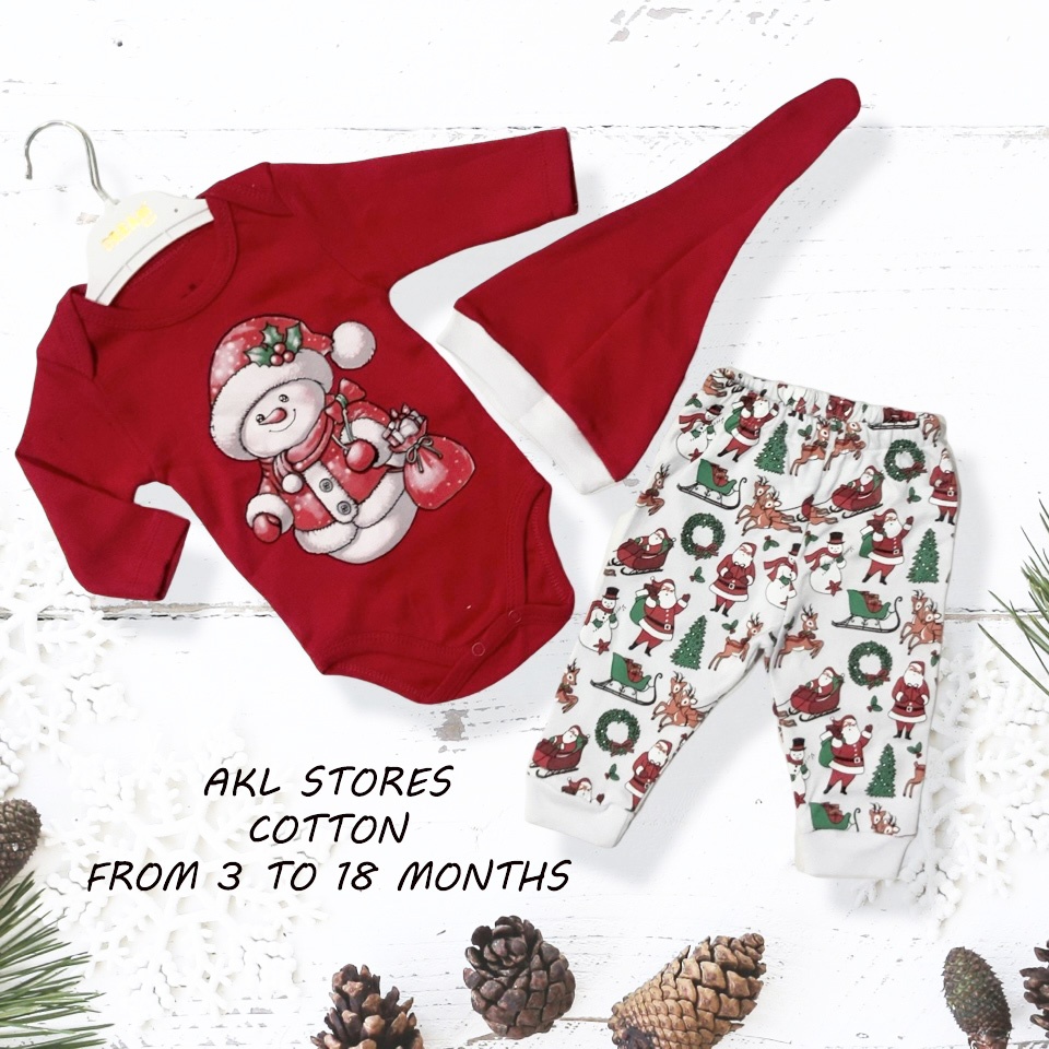 Christmas Bodysuit + Pant + Hat