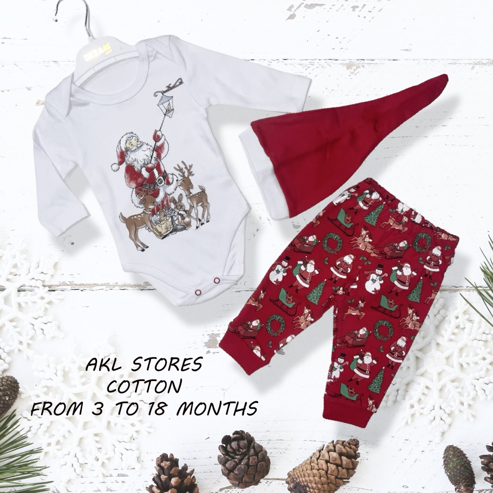 Christmas Bodysuit + Pant + Hat