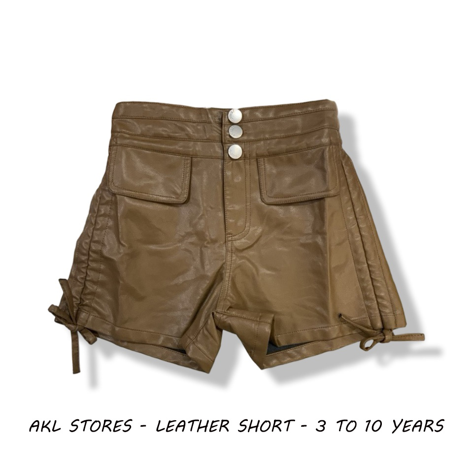 Girl's Leather Shorts