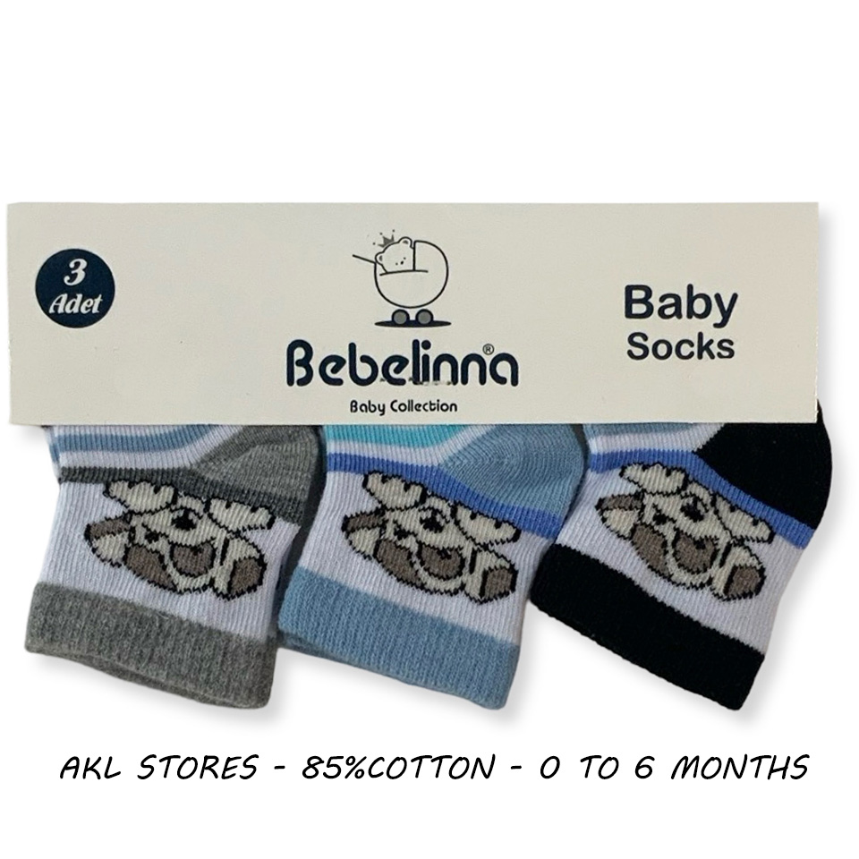 Baby Socks - Set of  3 pairs