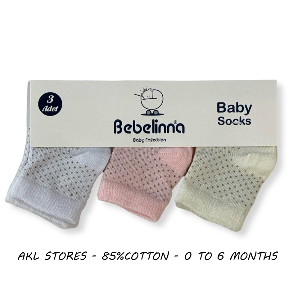 Baby Socks - Set of  3 pairs