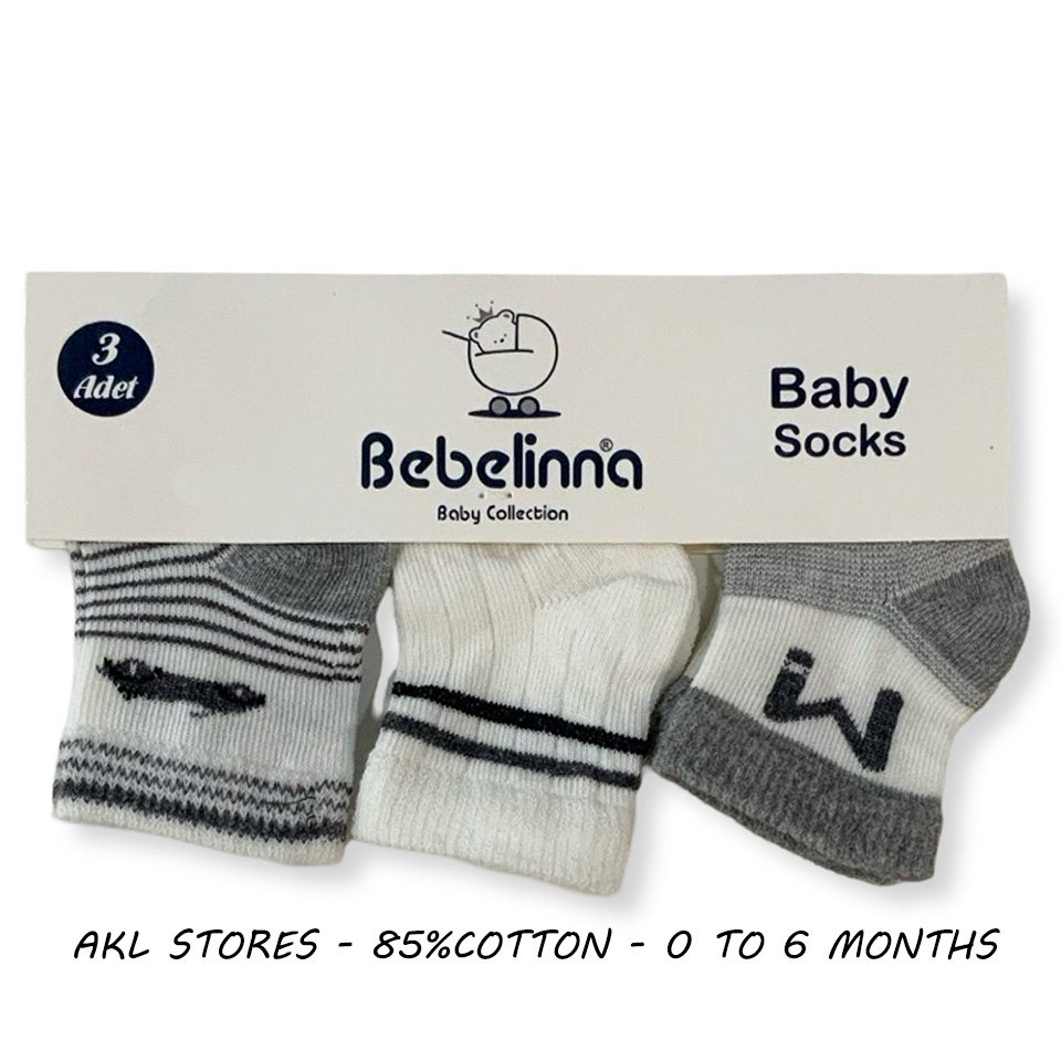 Baby Socks - Set of  3 pairs