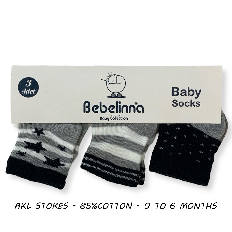 Baby Socks - Set of  3 pairs