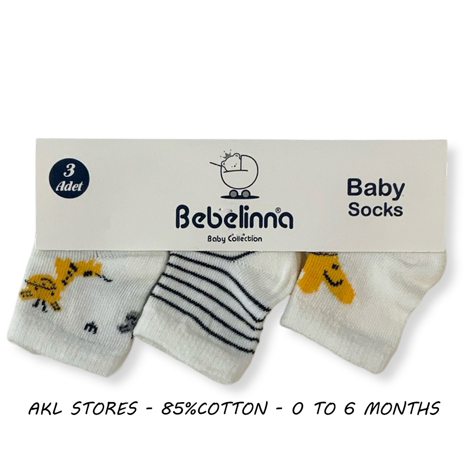 Baby Socks - Set of  3 pairs