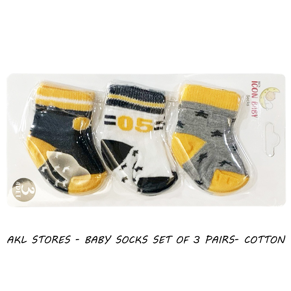Baby Socks - Set of  3 pairs