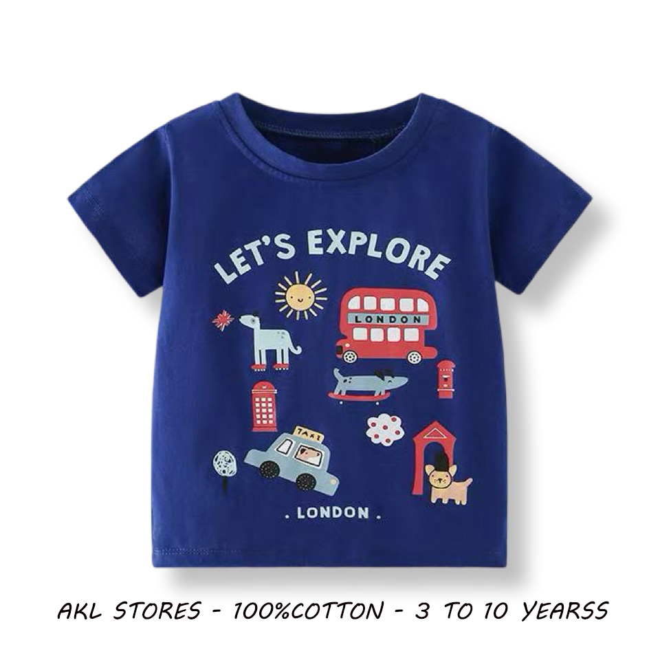 Cotton T-shirt - Let's explore