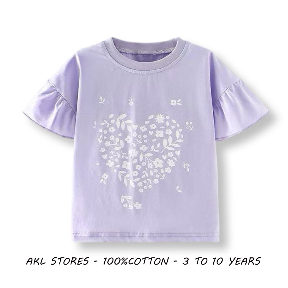 Girl's T-shirt Hearts