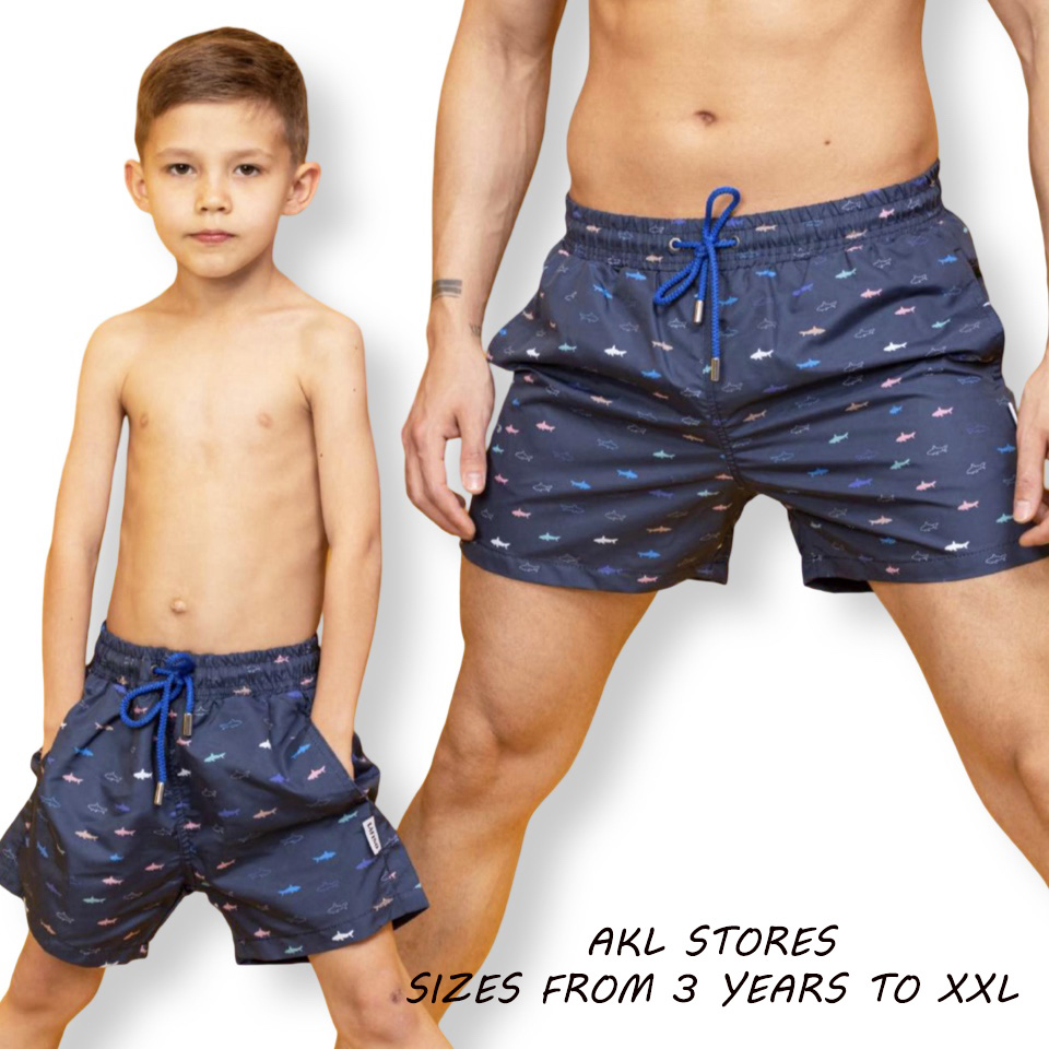 Matching Swimming Shorts - Shark