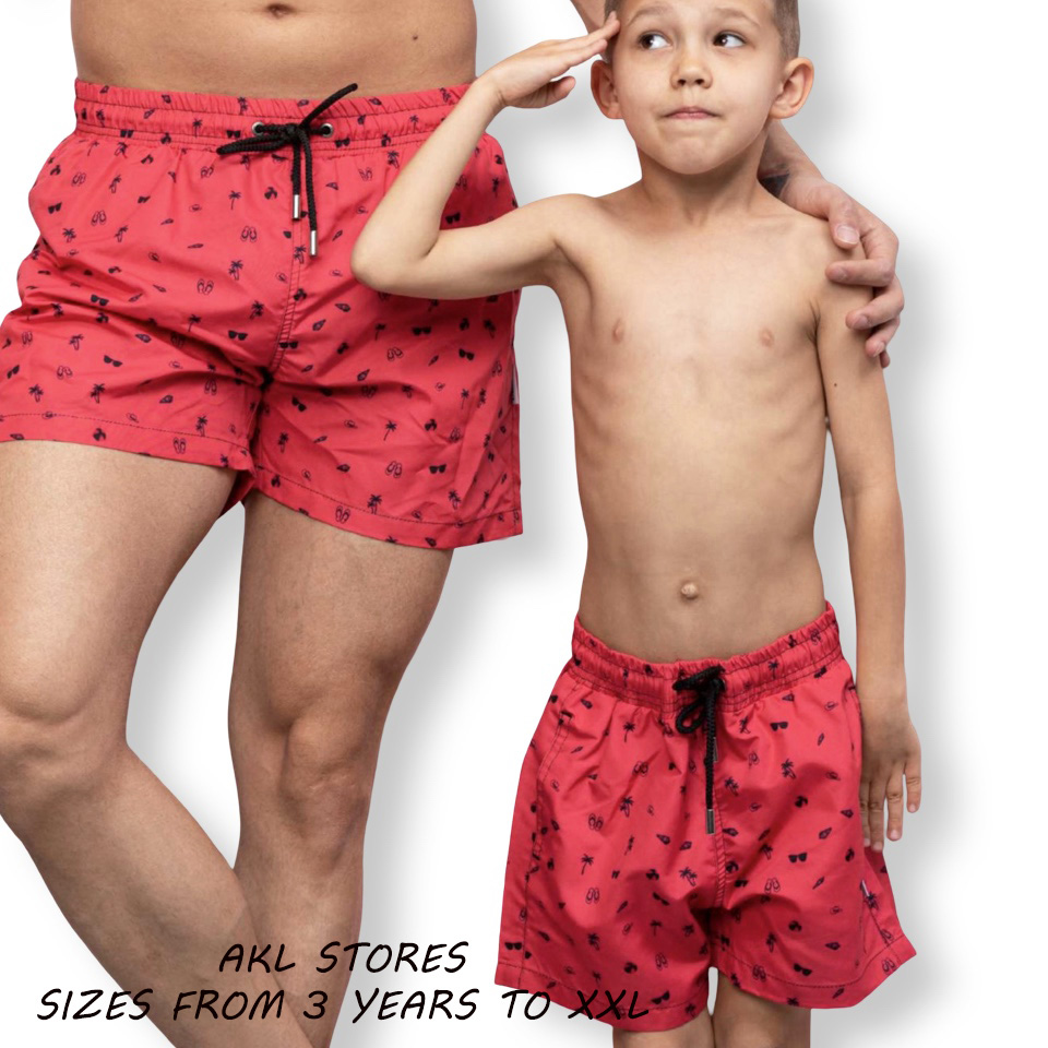 Matching Swimming Shorts - Red