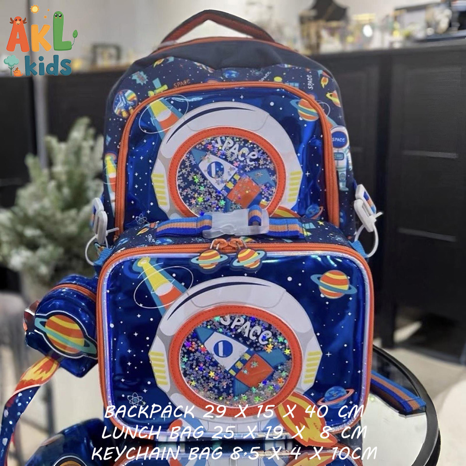 Backpack + Lunch bag+keychain bag