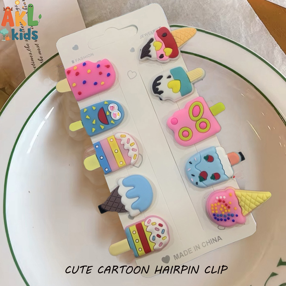Cute Cartoon Hair Clip - Set of 10 pieces