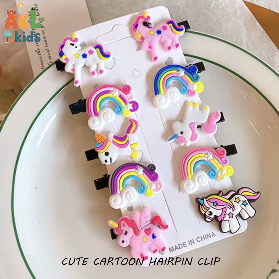 Cute Cartoon Hair Clip - Set of 10 pieces