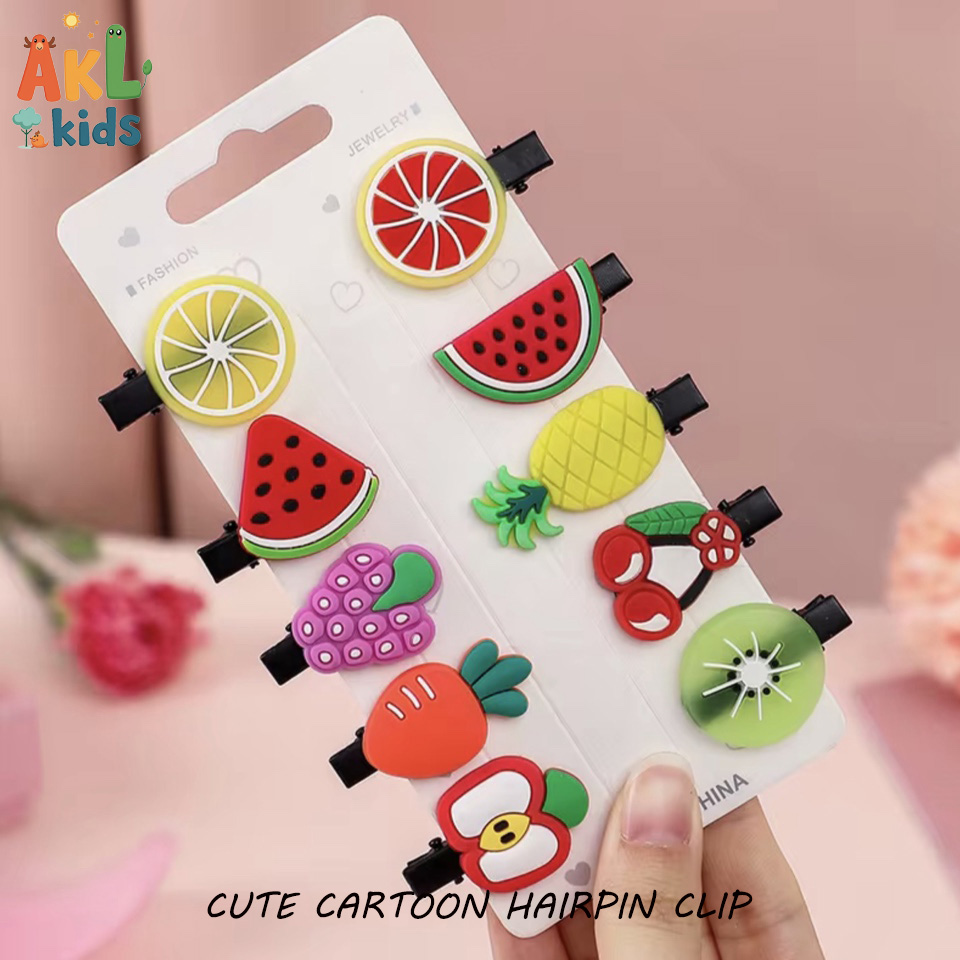 Cute Cartoon Hair Clip - Set of 10 pieces