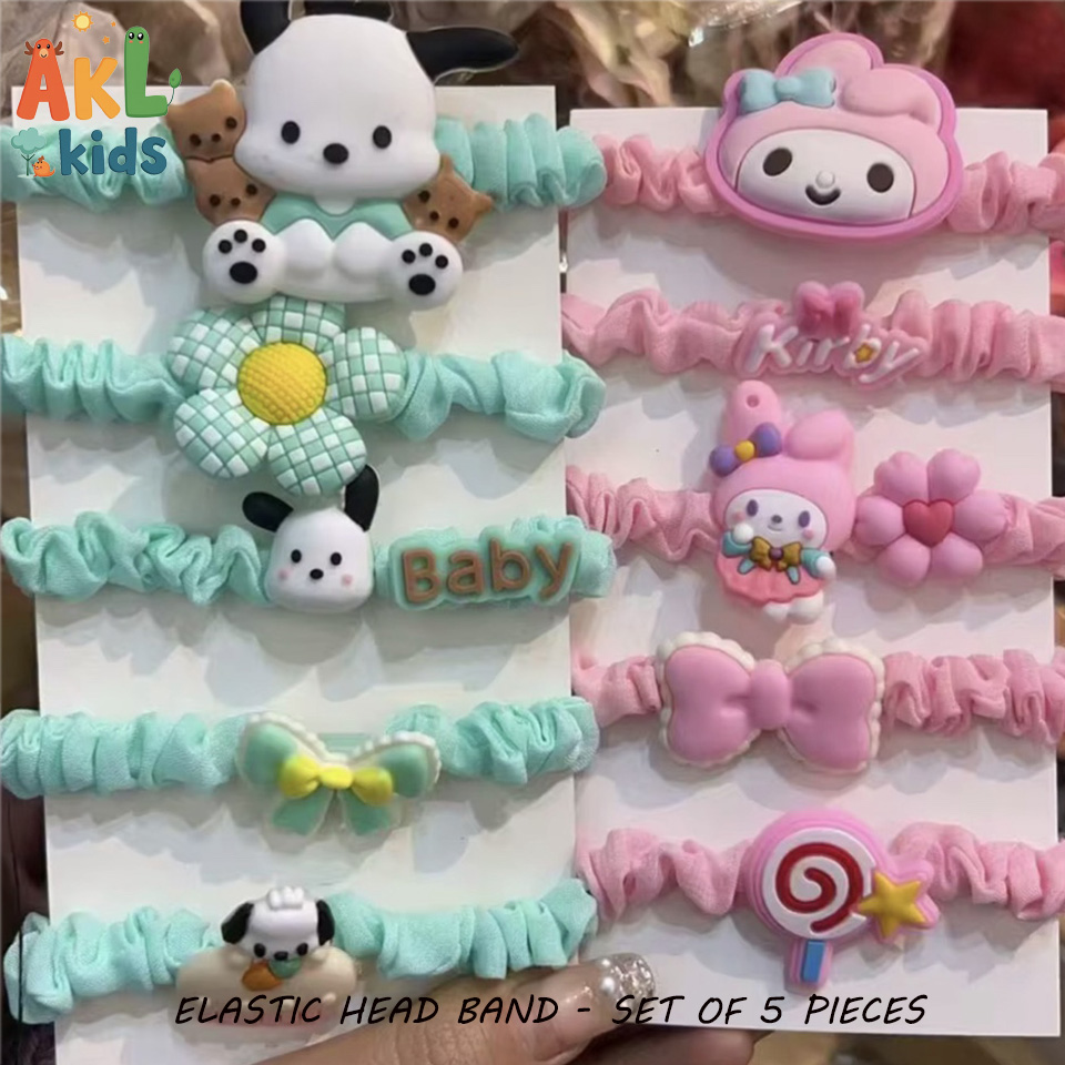 Elastic Head Band - Set of 5 pieces