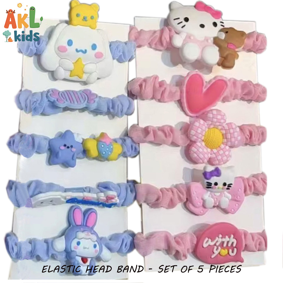 Elastic Head Band - Set of 5 pieces