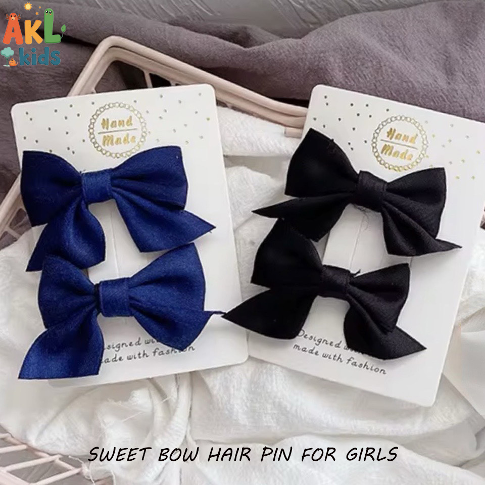 Sweet hair bow pin - Set of 2 pieces
