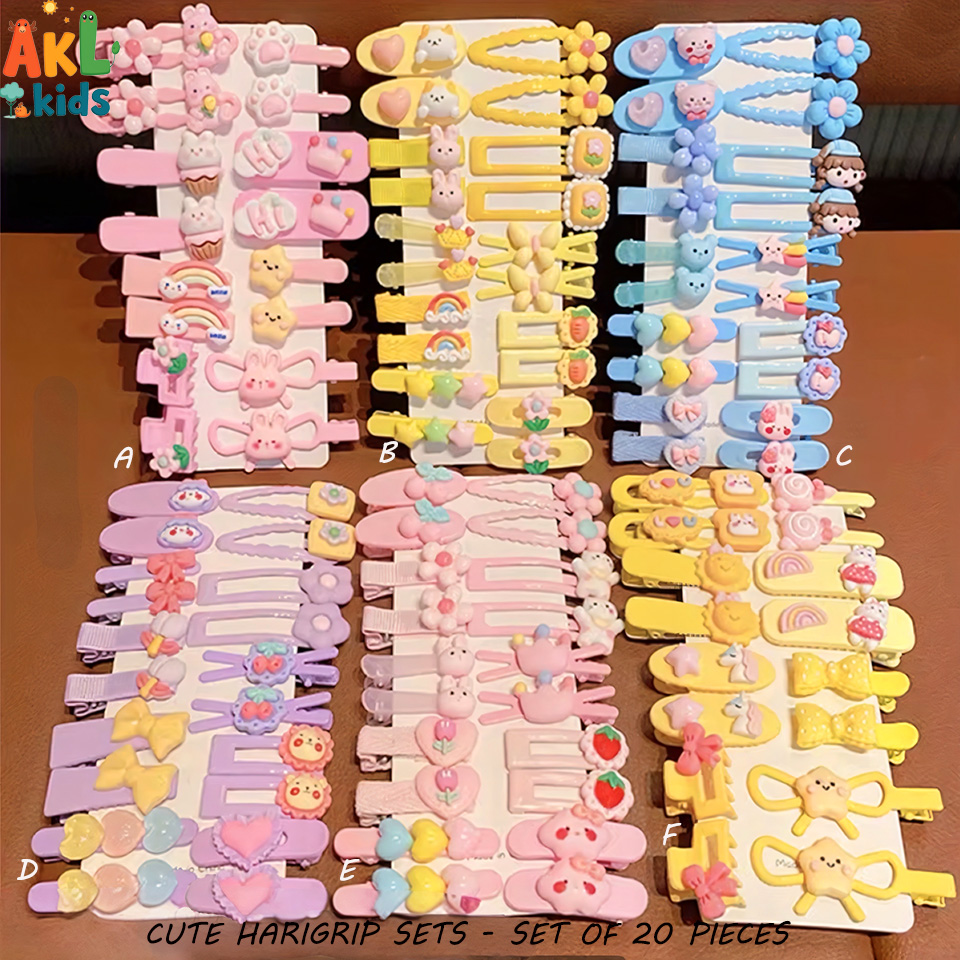 Cute Cartoon Hair Clip - Set of 20 pieces