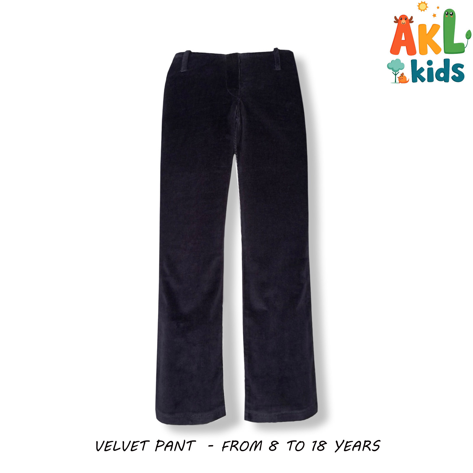 Velvet Pant for girls- Navy