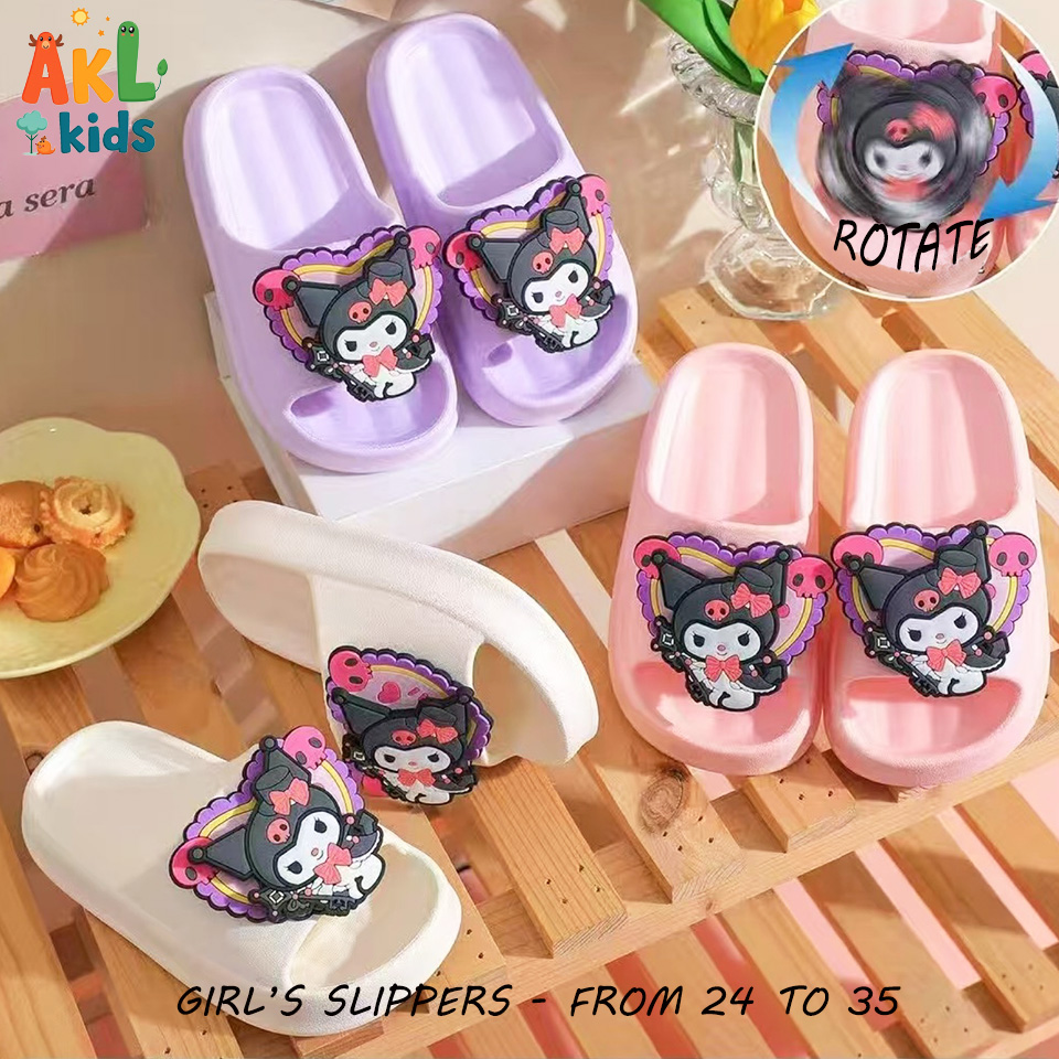 Kids Slippers with Rotating Badge