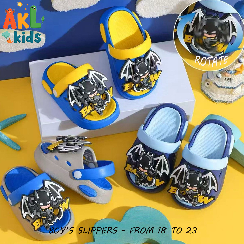 Kids Slippers Batman with Rotating Badge