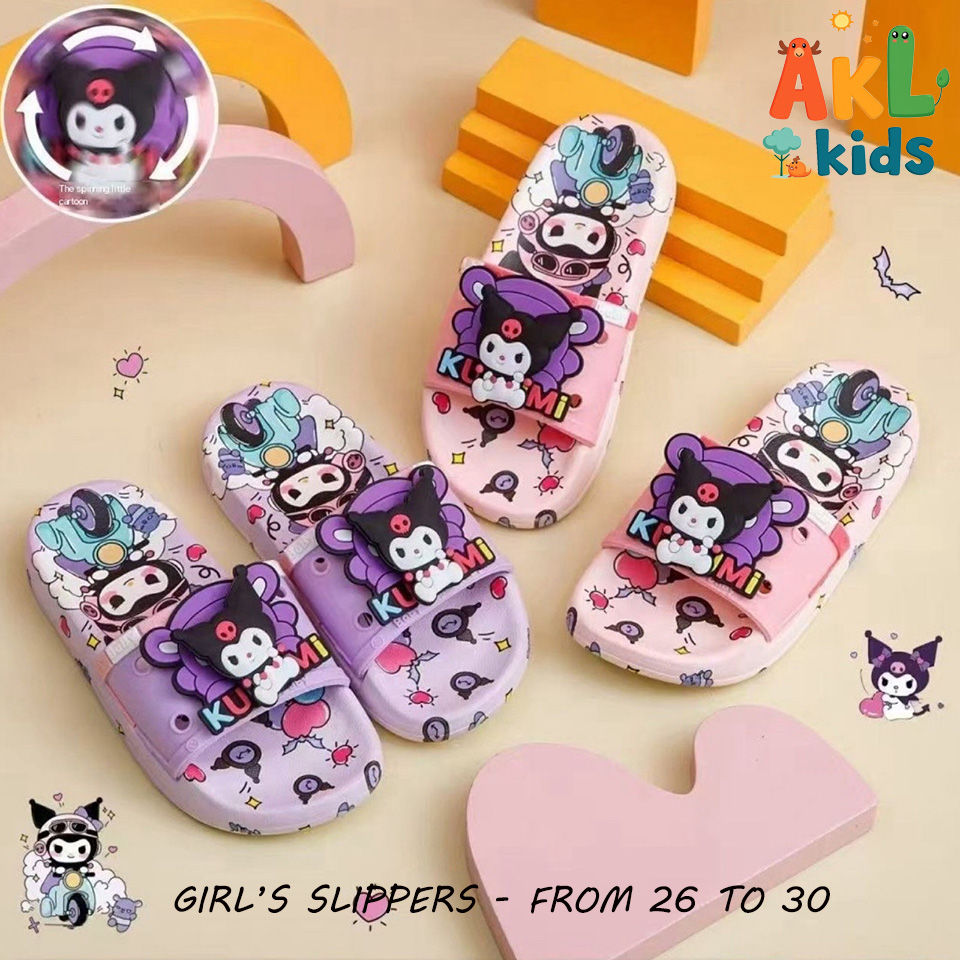 Kids Slippers with Rotating Badge