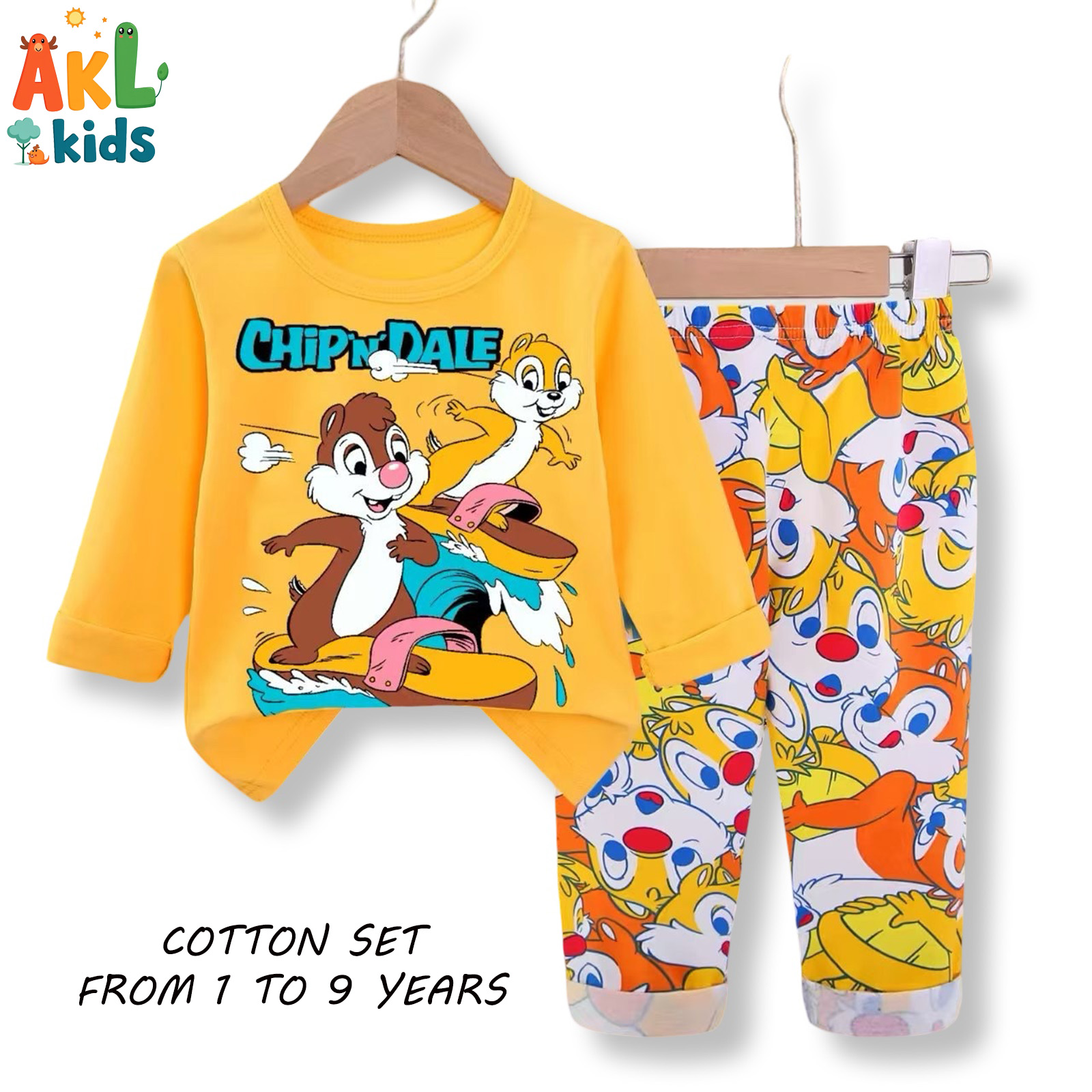 Cotton Pjs Chip Dale