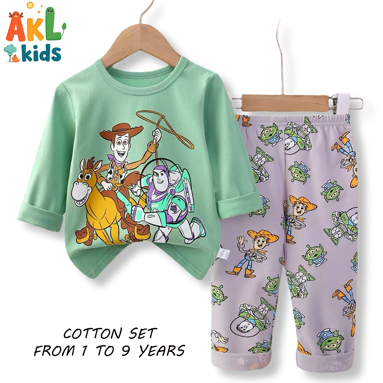 Cotton Pjs Green