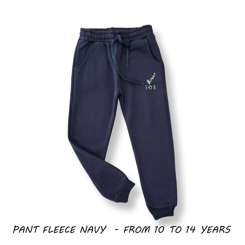 Flecce Cotton Pant - Navy