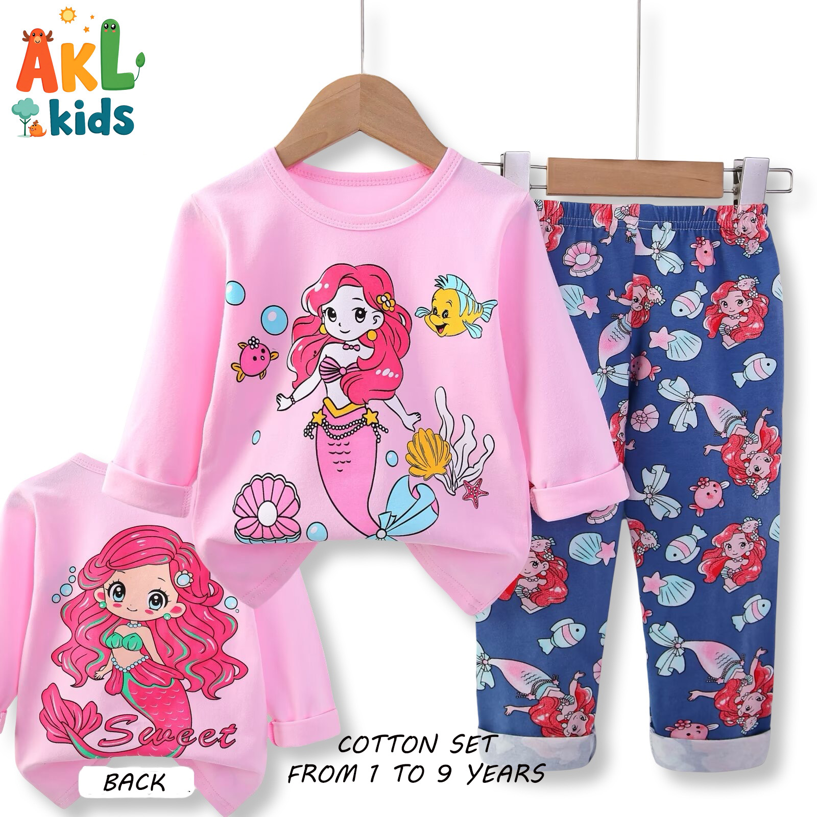 Cotton Pjs Mermaid