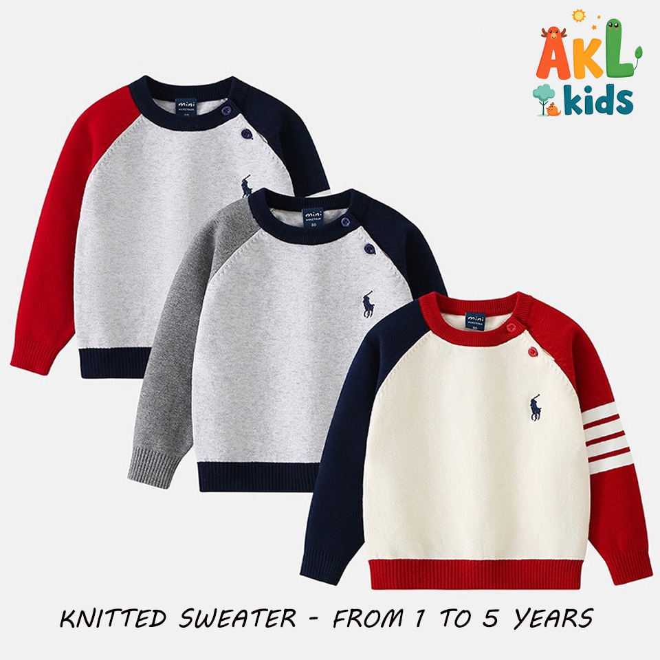 Knitted Cotton Kid's Sweater