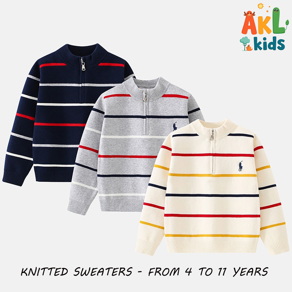 Knitted Cotton Kid's Sweater