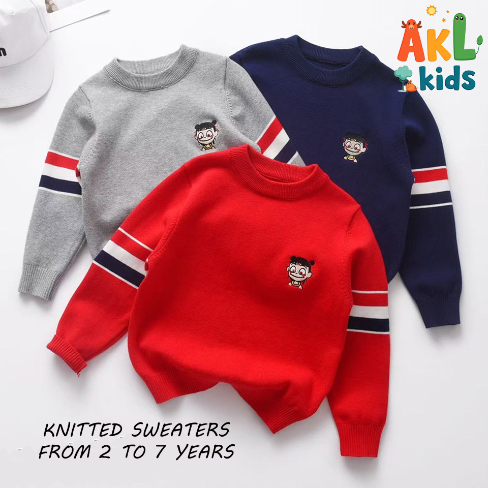 Knitted Cotton Kid's Sweater