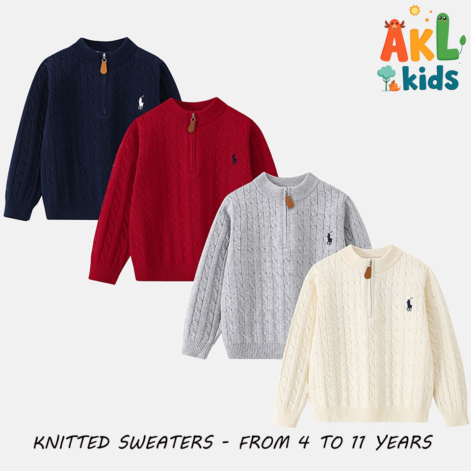 Knitted Cotton Kid's Sweater