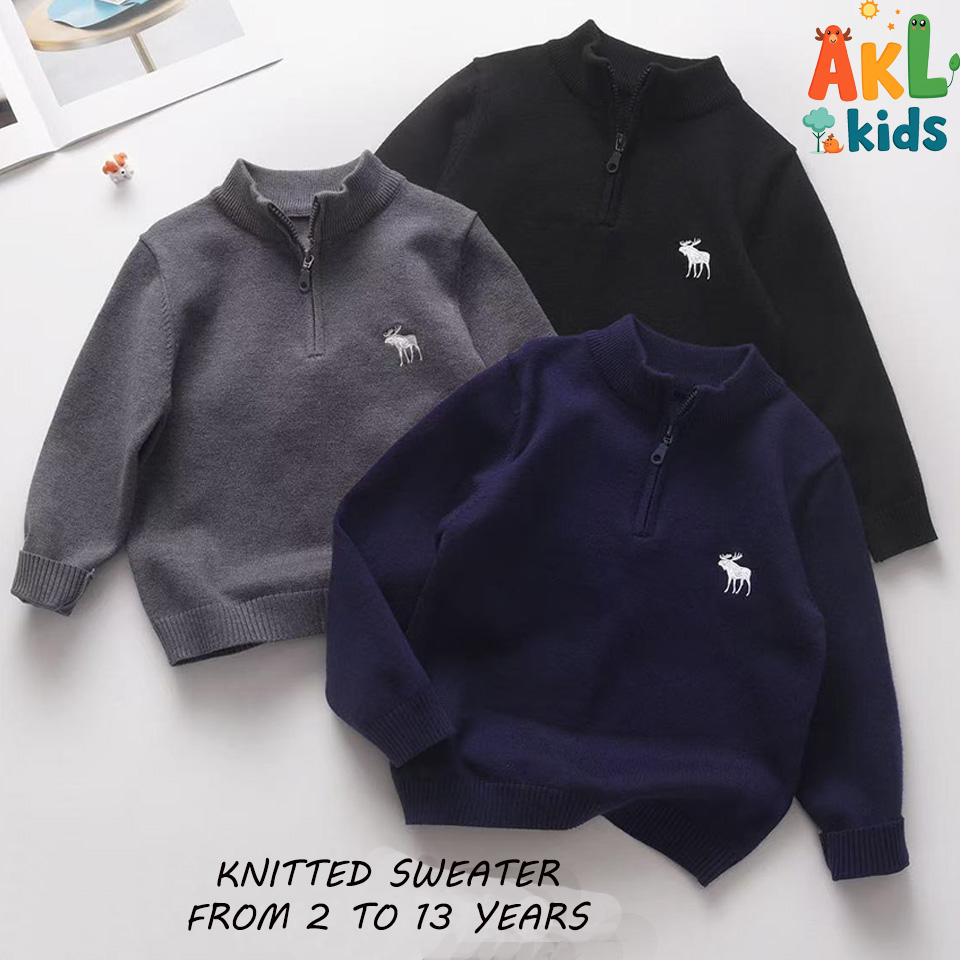 Knitted Cotton Kid's Sweater
