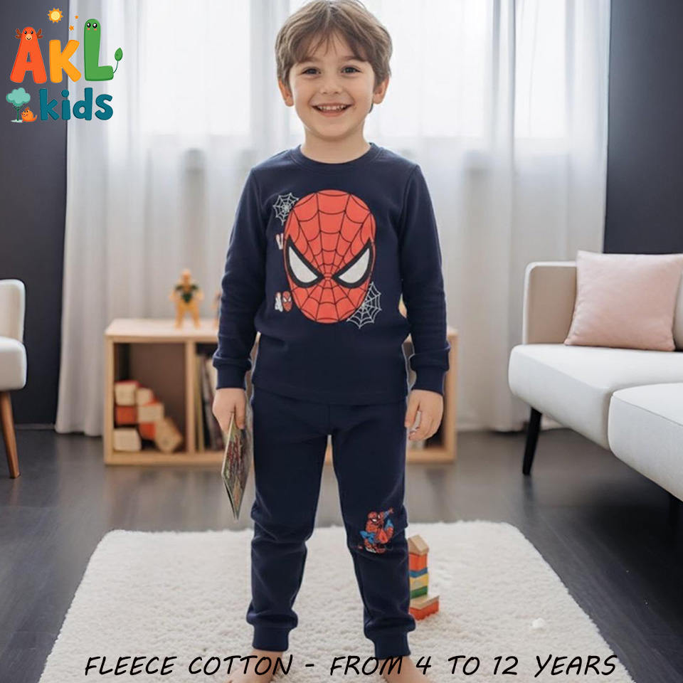 Fleece Cotton Pjs Spiderman