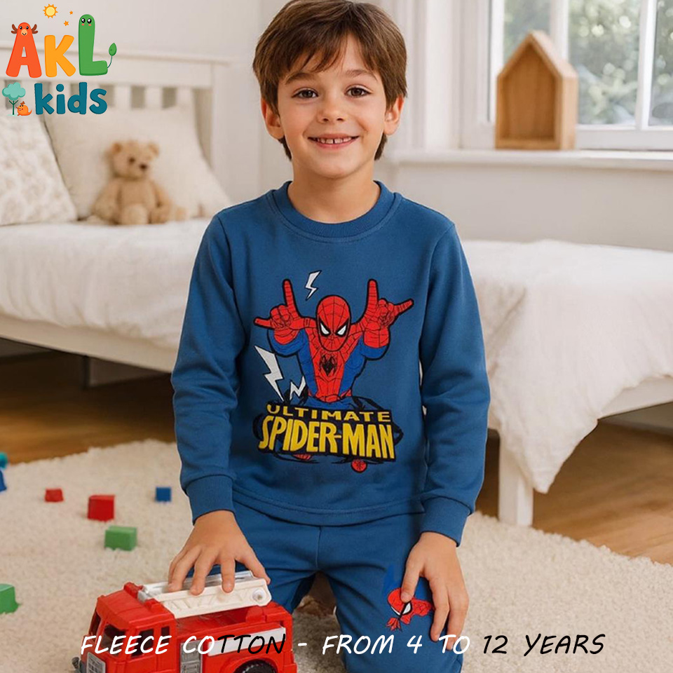 Fleece Cotton Pjs Spiderman