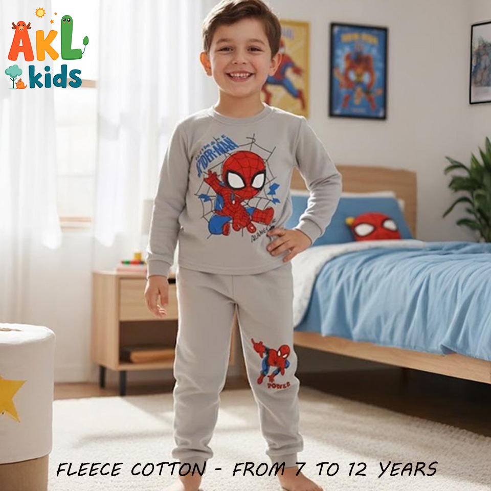 Fleece Cotton Pjs Spiderman