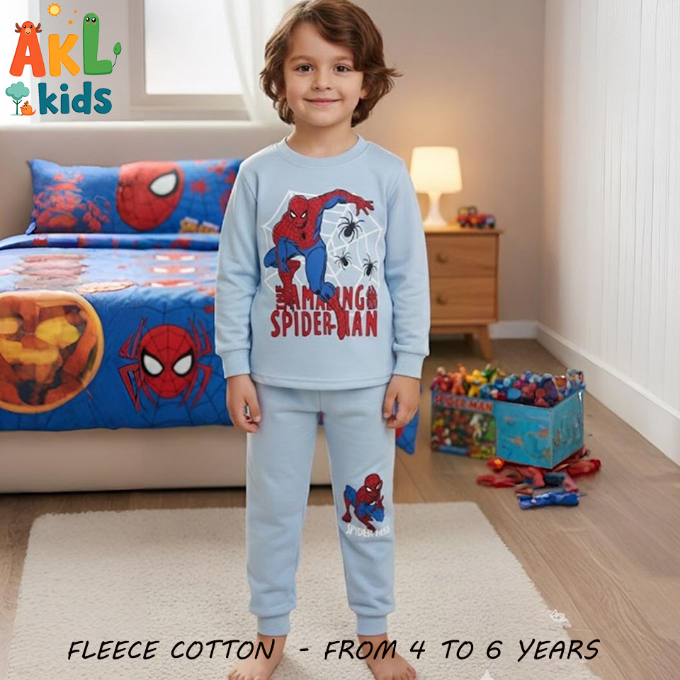 Fleece Cotton Pjs Spiderman