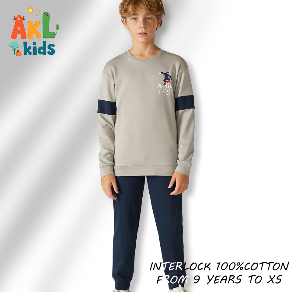 Boy's Cotton Set Gray